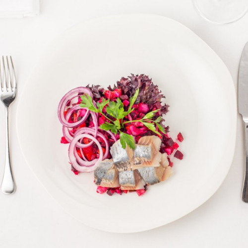 Винегрет с  сельдью