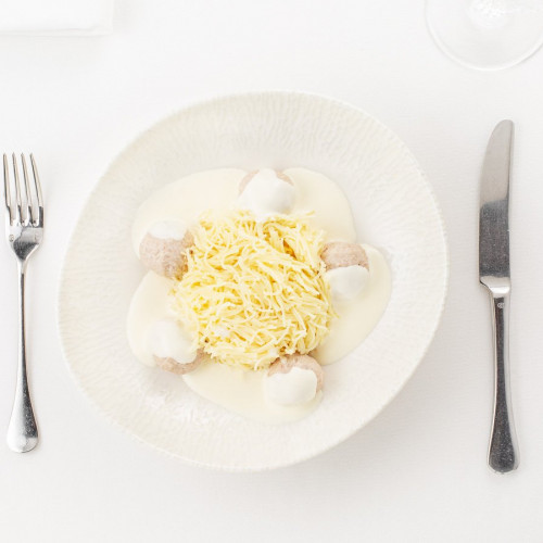 Тефтельки из телятины с макарошками